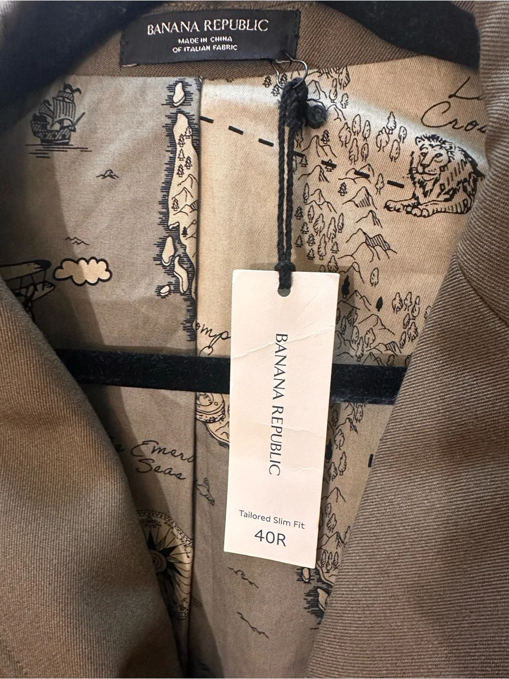 Banana Republic Men's Olive Green Military Field Jacket